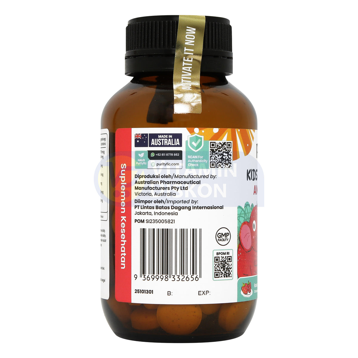 PURITYFIC KIDS MULTIVITAMIN & MINERALS 60 KAPSUL