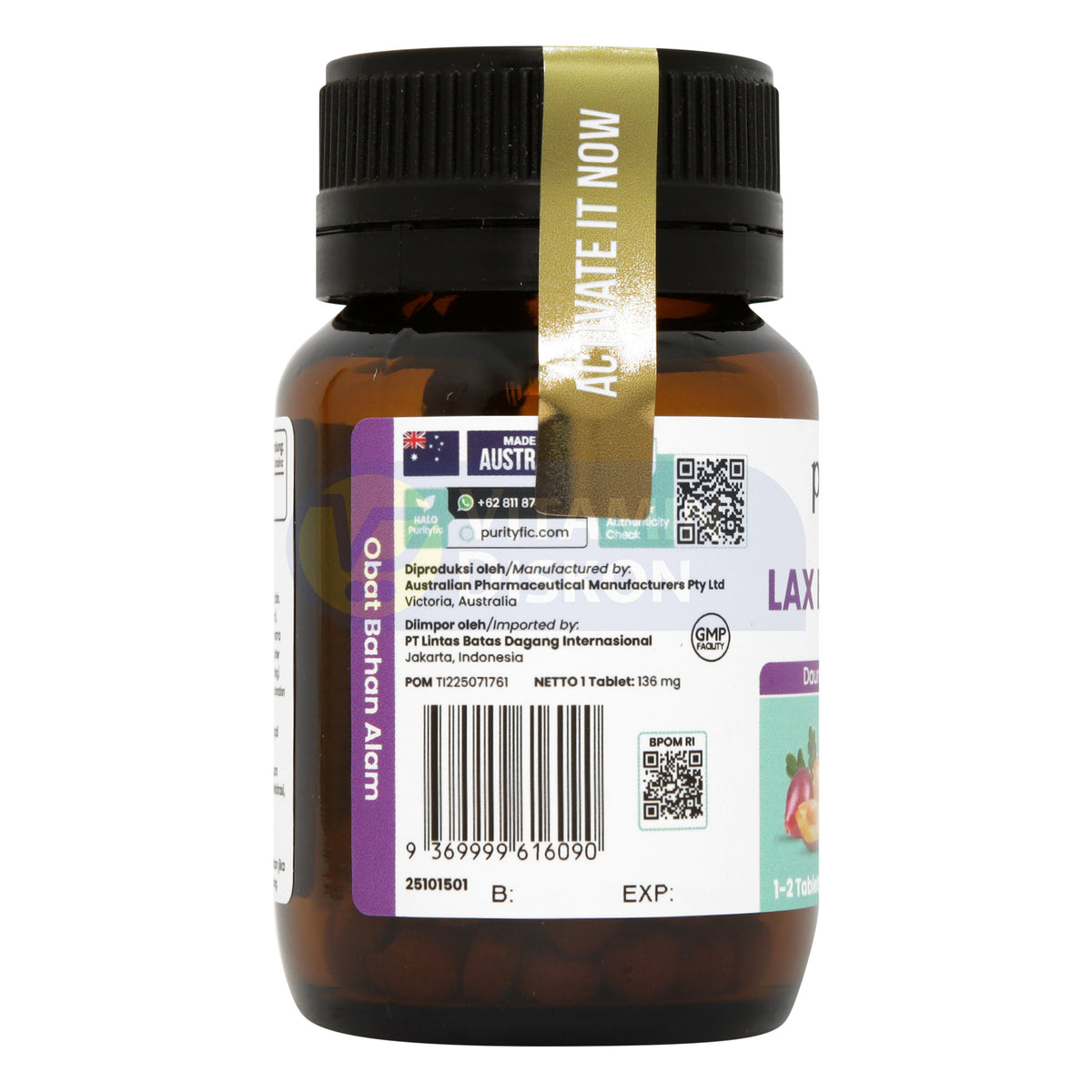 PURITYFIC LAX EASY RELIEF 60 TABLET