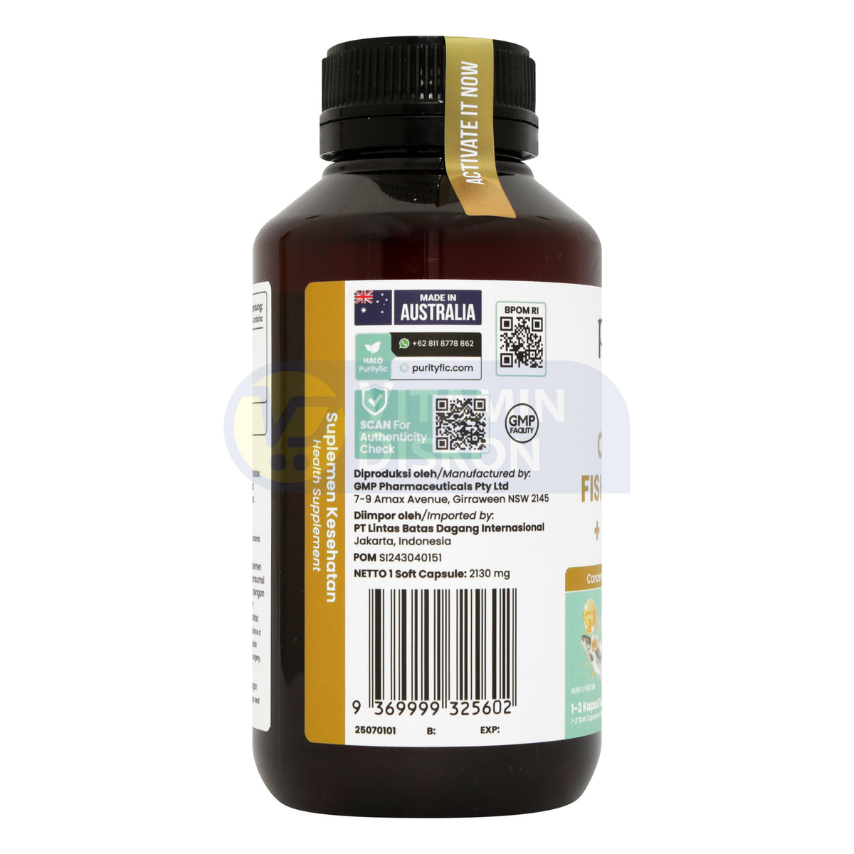 PURITYFIC OMEGA ODOURLESS FISH OIL 1500 MG + VITAMIN D3 60 TABLET