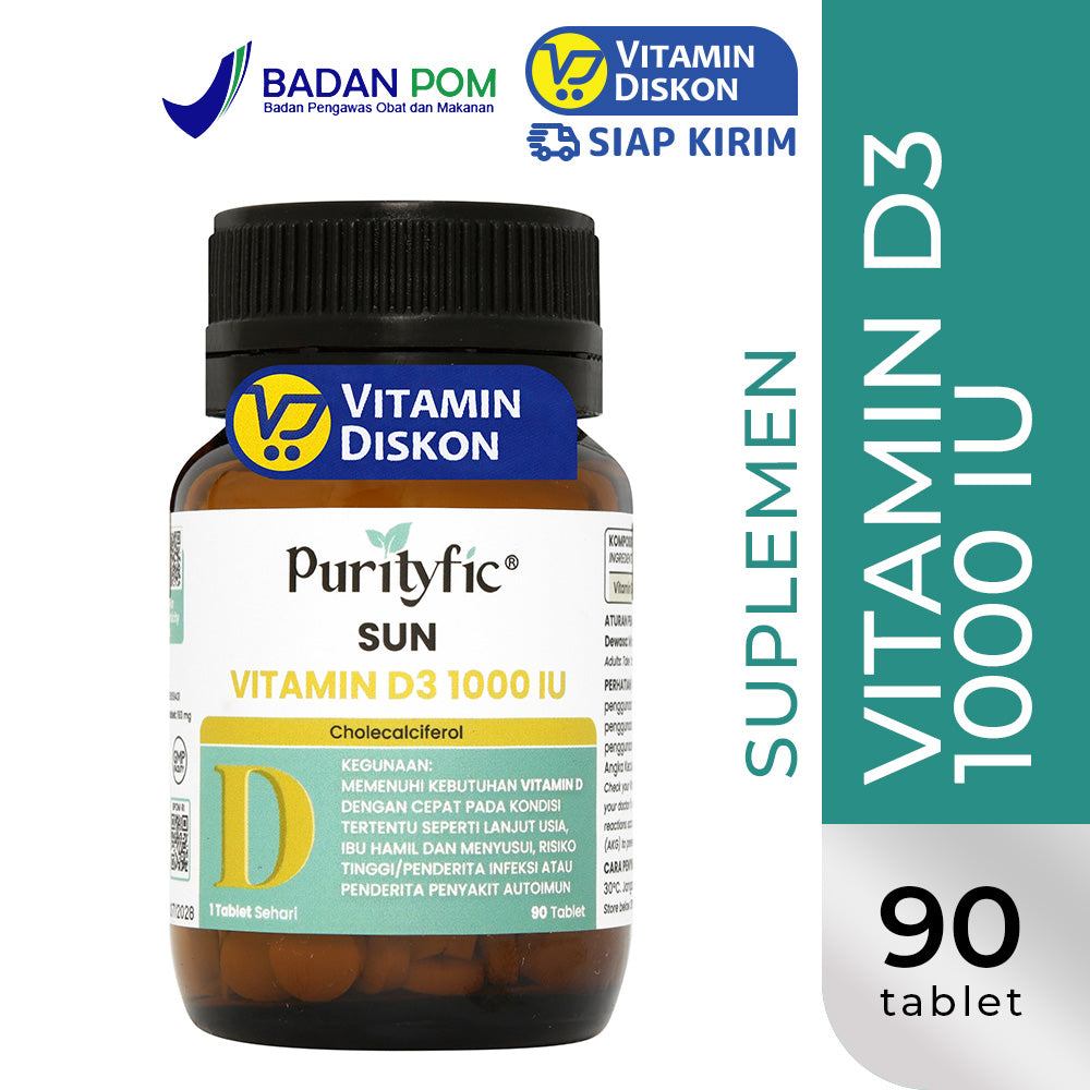 PURITYFIC SUN VITAMIN D3 1000 IU 90 TABLET