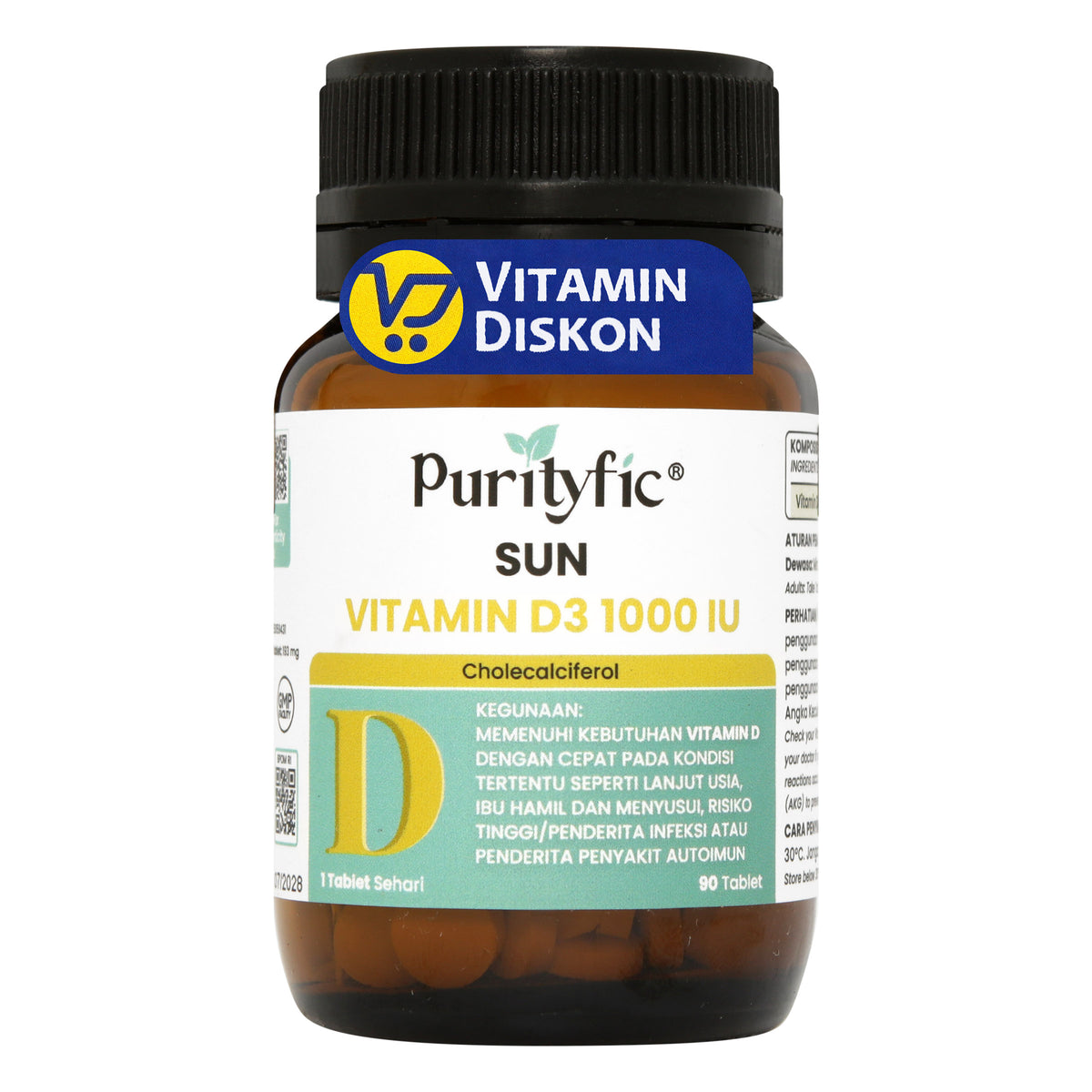 PURITYFIC SUN VITAMIN D3 1000 IU 90 TABLET