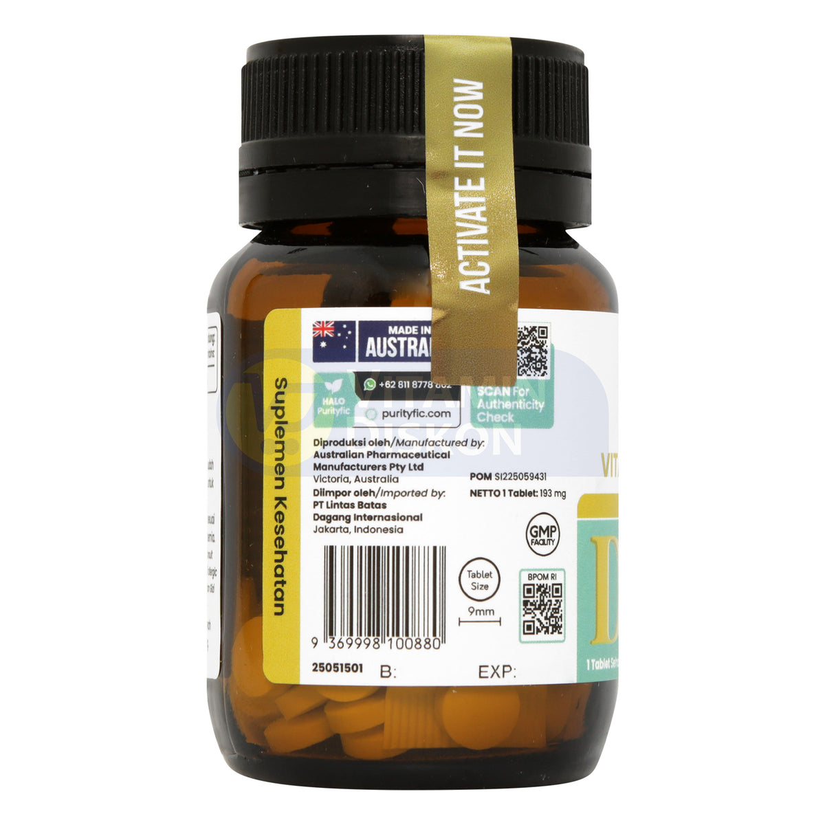 PURITYFIC SUN VITAMIN D3 1000 IU 90 TABLET