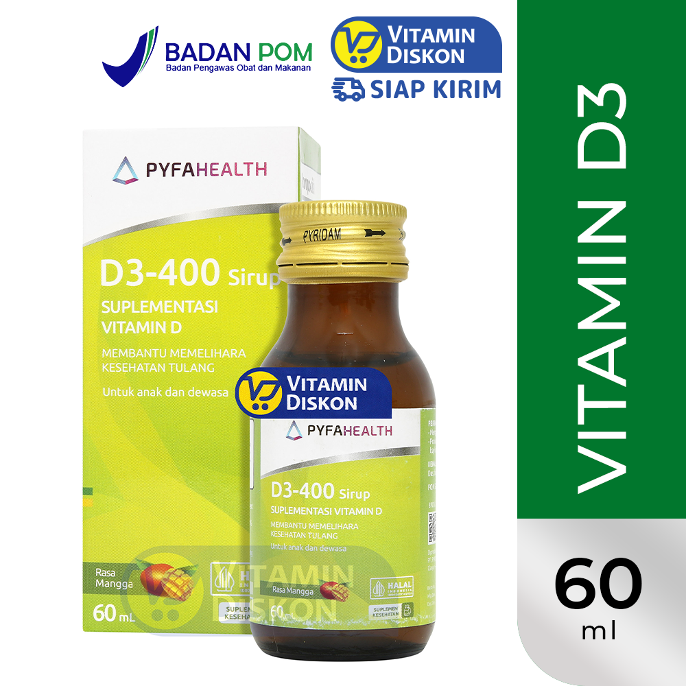 PYRIDAM FARMA D3 400 IU SIRUP 60 ML