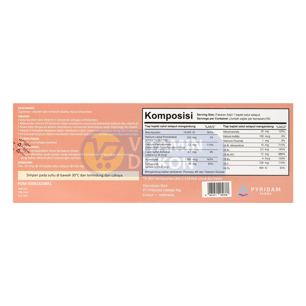 PYRIDAM FARMA FORMOM 100 KAPLET