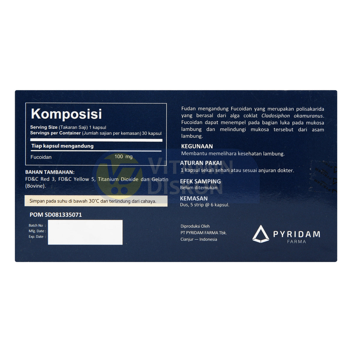 PYRIDAM FARMA FUDAN 100 30 KAPSUL