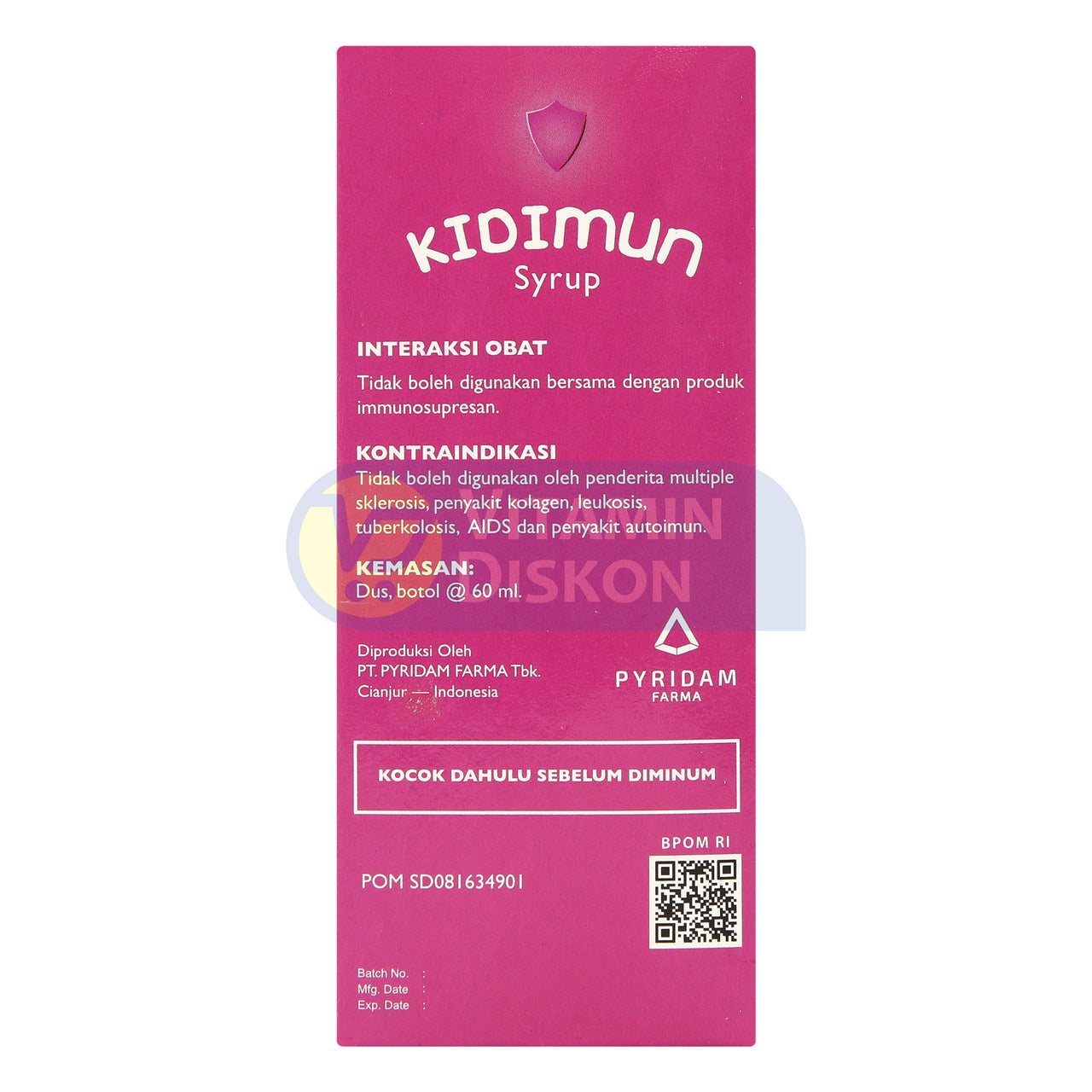 PYRIDAM FARMA KIDIMUN SIRUP 60 ML
