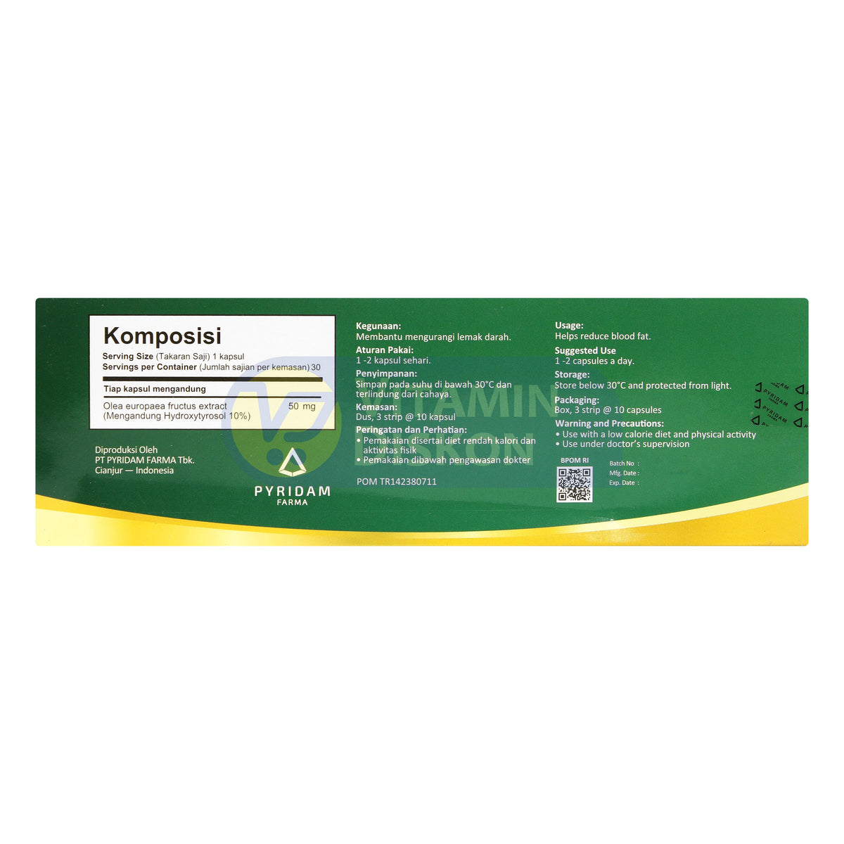 PYRIDAM FARMA LDLOX 30 CAPSULES