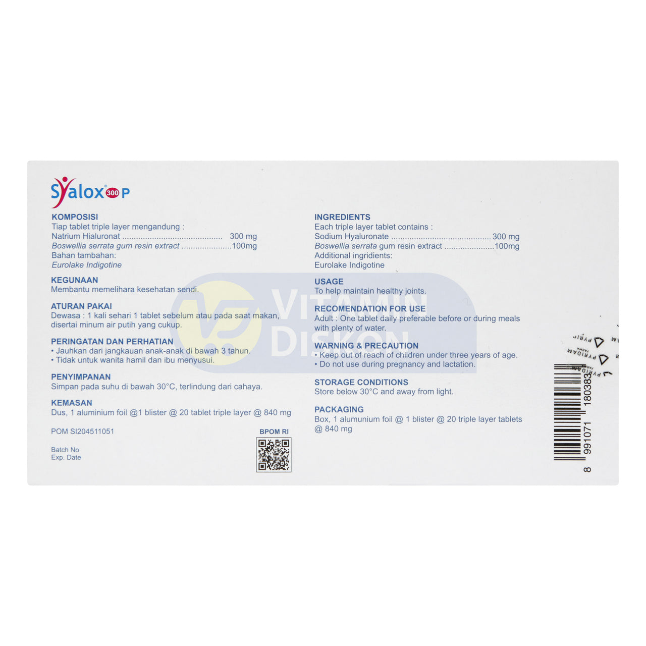 PYRIDAM FARMA SYALOX 300P 20 TABLET