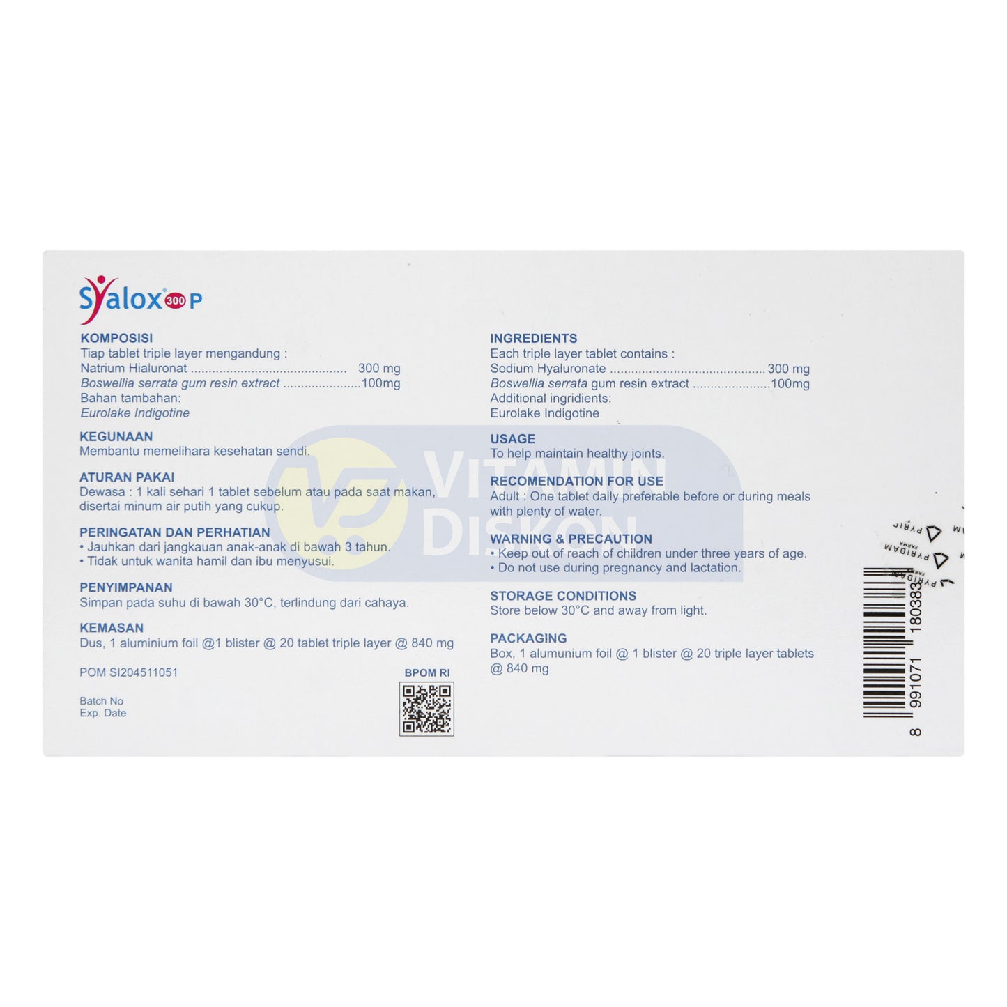 PYRIDAM FARMA SYALOX 300P 20 TABLET