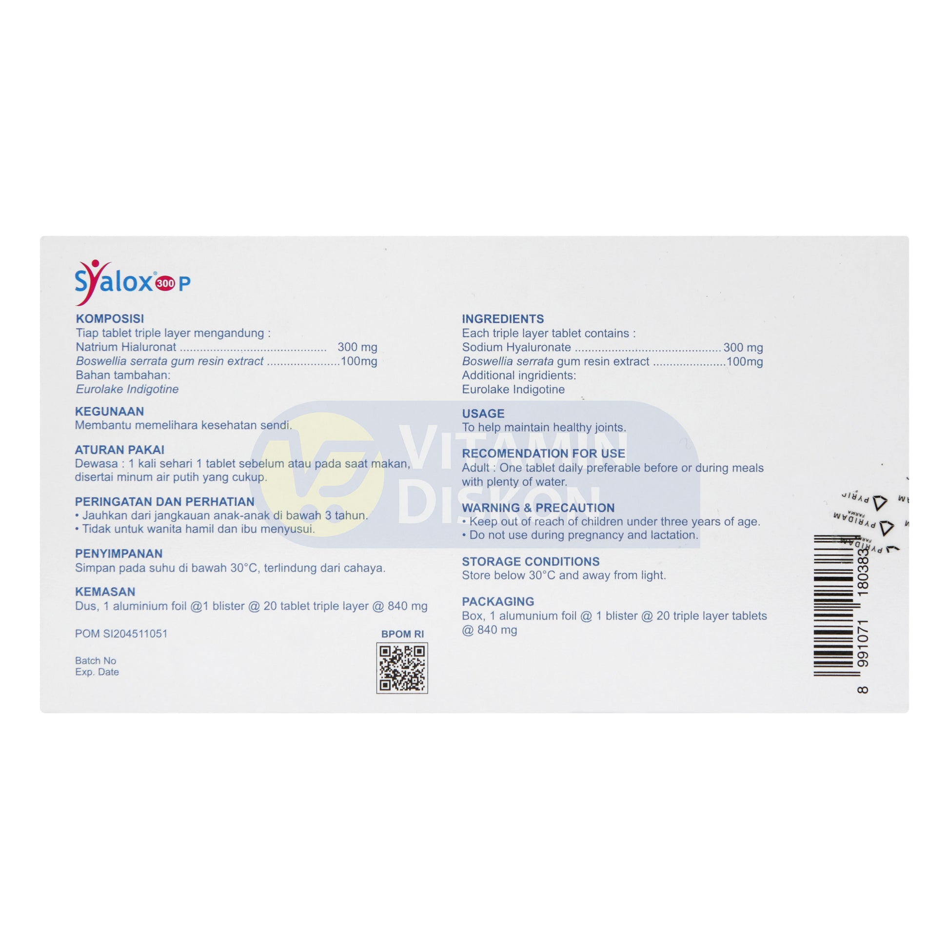 PYRIDAM FARMA SYALOX 300P 20 TABLET