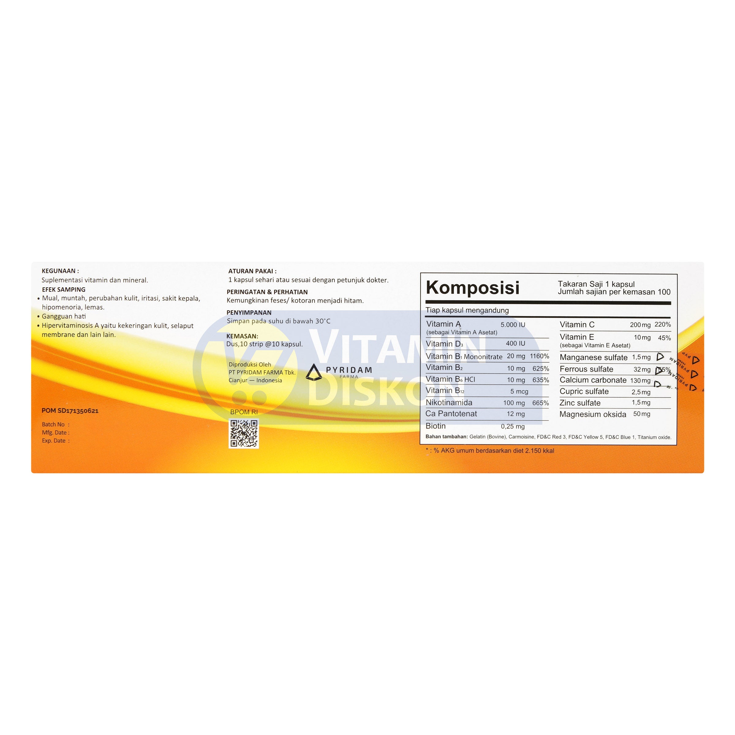 PYRIDAM FARMA VINERTON 100 KAPSUL