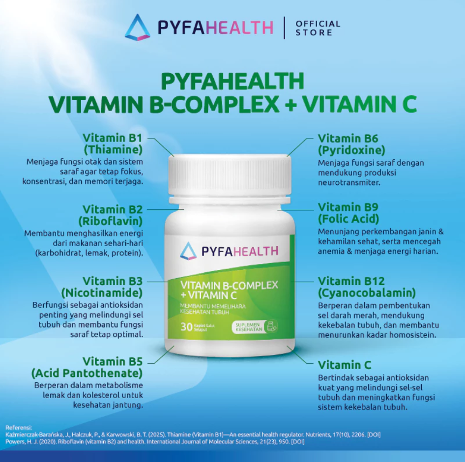 PYFAHEALTH VITAMIN B-COMPLEX + VITAMIN C 30 KAPLET