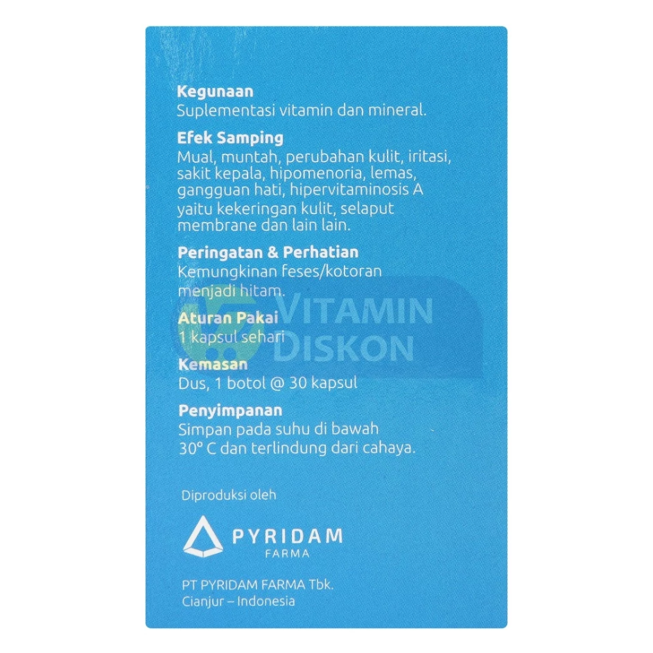 PYFAHEALTH MULTIVITAMIN & MINERAL 30 KAPSUL