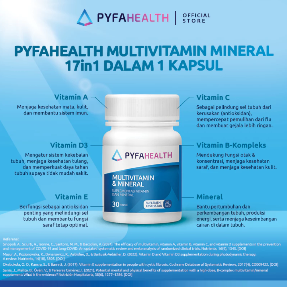 PYFAHEALTH MULTIVITAMIN & MINERAL 30 KAPSUL