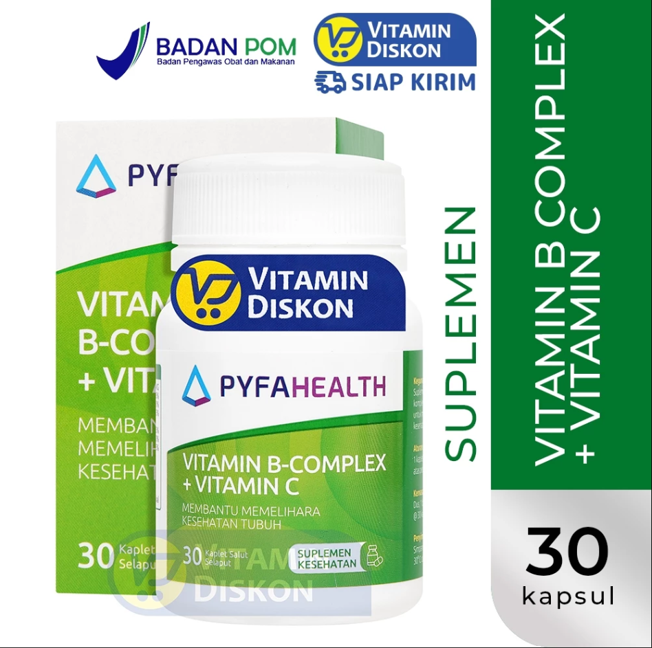PYFAHEALTH VITAMIN B-COMPLEX + VITAMIN C 30 KAPLET
