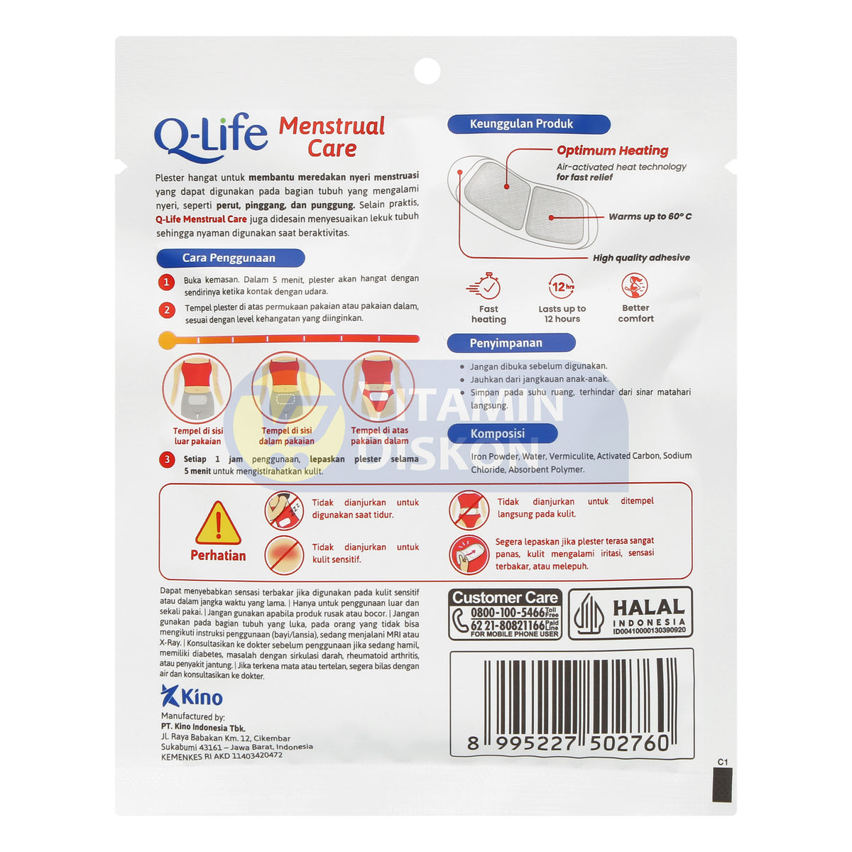 Q-LIFE PLASTER KOMPRES MENSTRUAL CARE 1 PCS