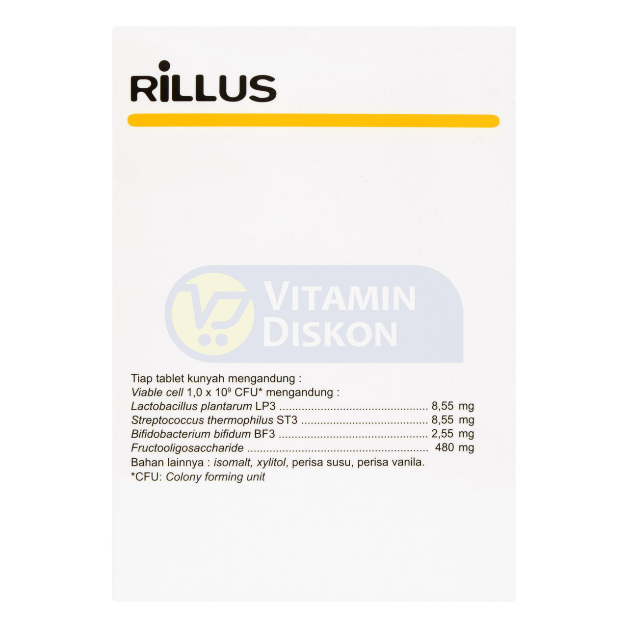 RILLUS SUPLEMEN MAKANAN 1 BOX ISI 5 STRIP