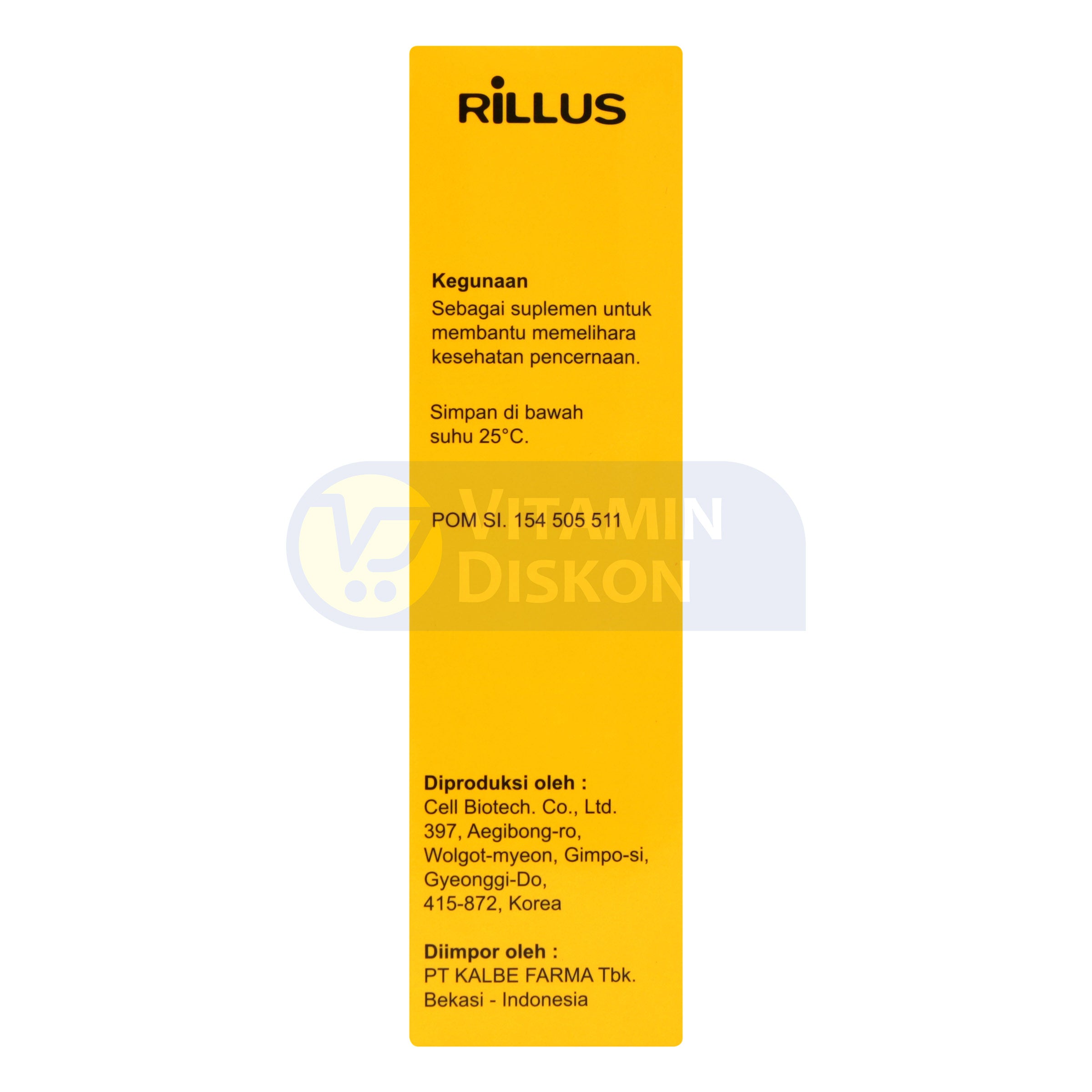 RILLUS SUPLEMEN MAKANAN 1 BOX ISI 5 STRIP