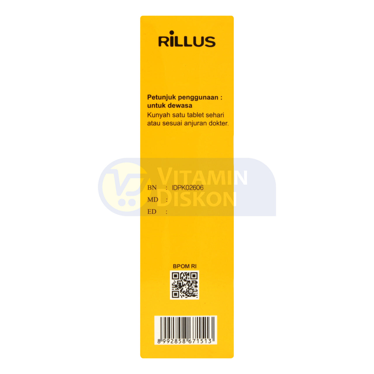 RILLUS SUPLEMEN MAKANAN 1 BOX ISI 5 STRIP