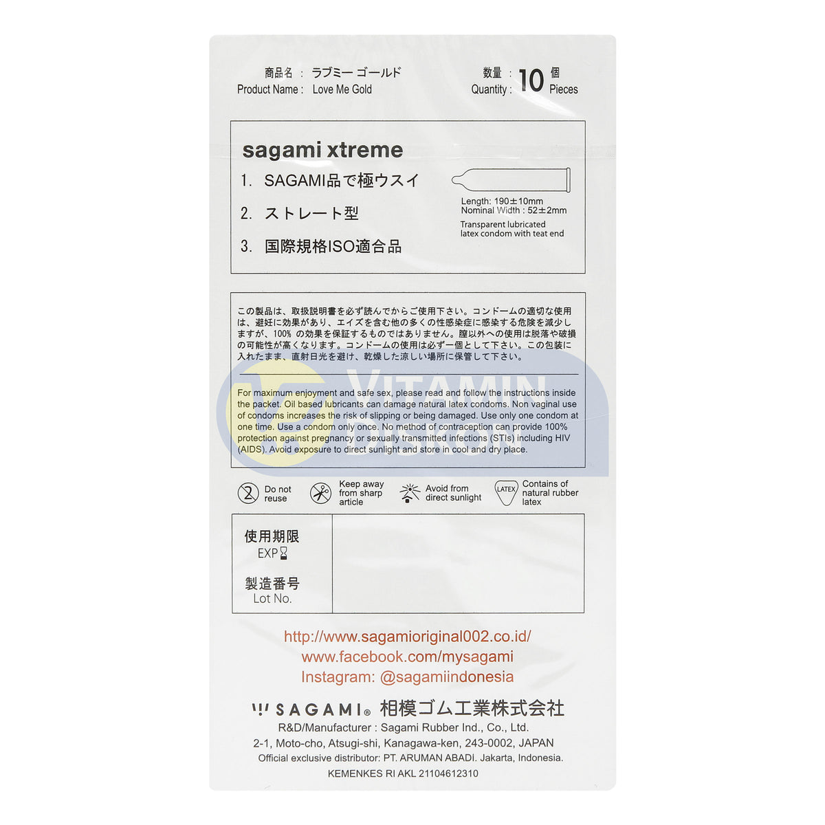 SAGAMI XTREME SUPERTHIN ISI 10 PCS