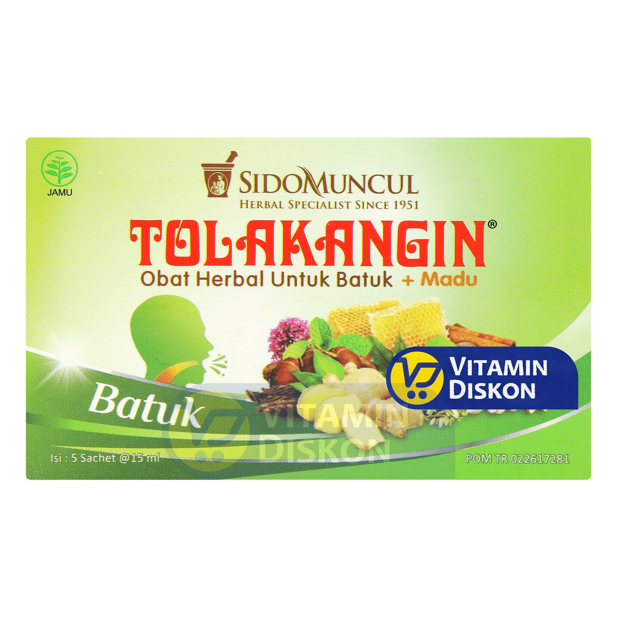 SIDOMUNCUL TOLAK ANGIN BATUK - 1 BOX ( 5 PC)
