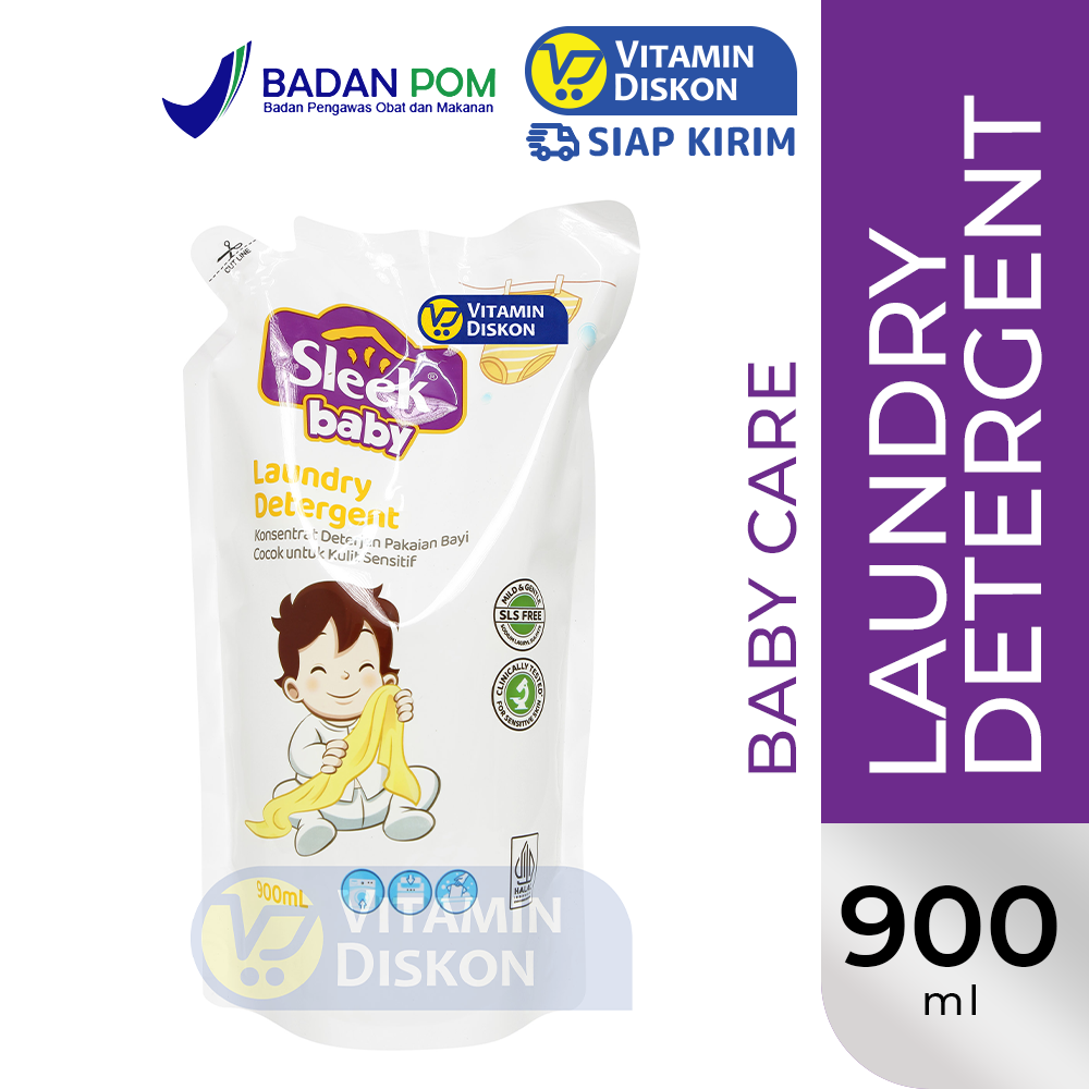 SLEEK BABY LAUNDRY DETERGENT POUCH 900ML