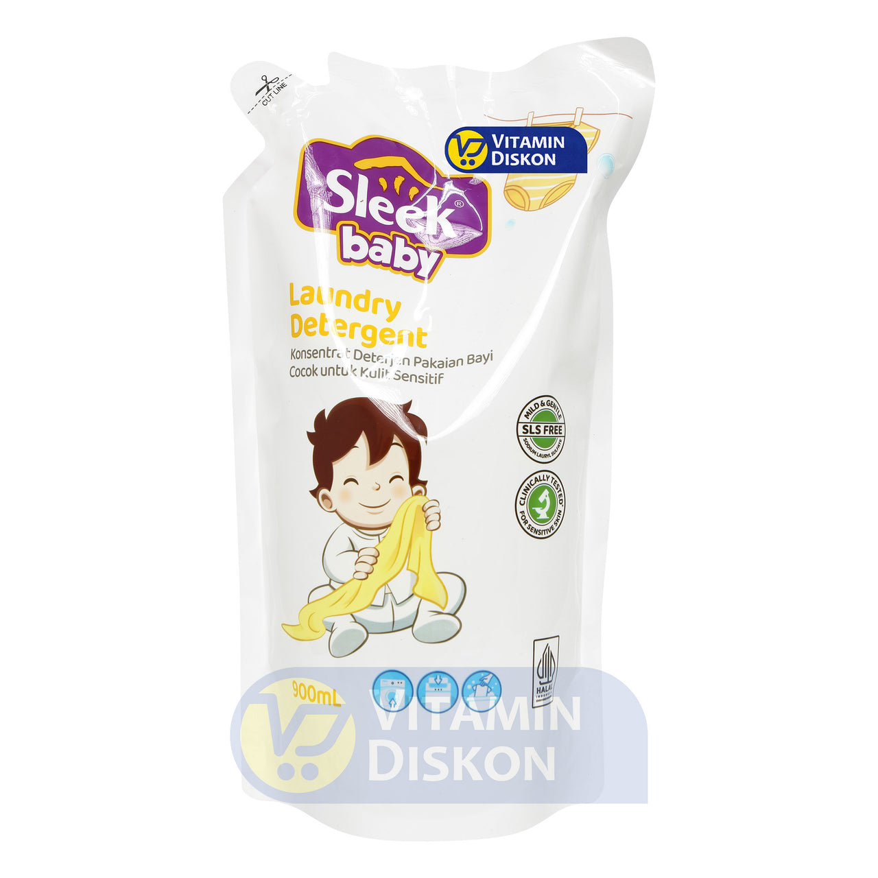 SLEEK BABY LAUNDRY DETERGENT POUCH 900ML