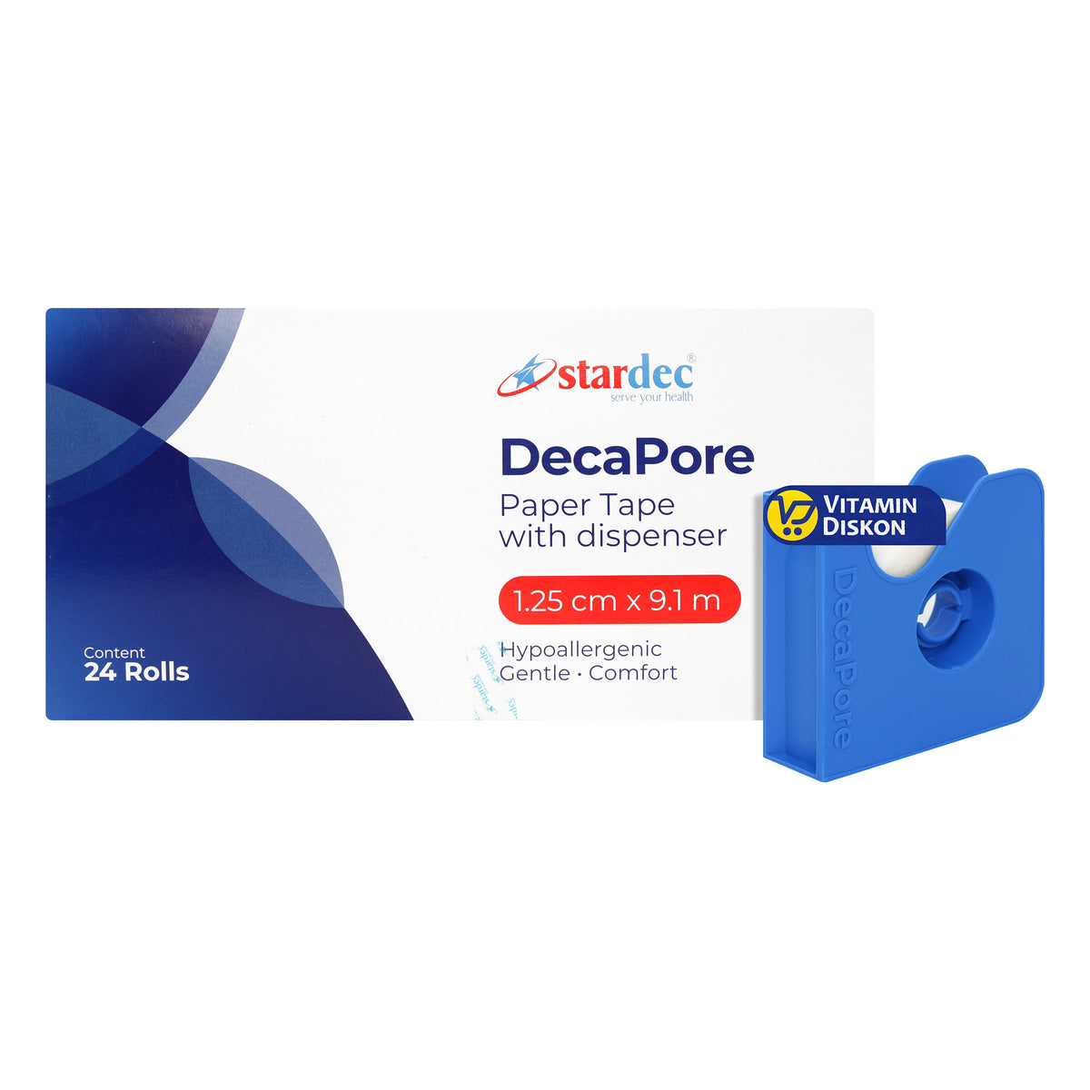 STARDEC DECAPORE WITH DISPENSER 1,25 CM X 9,1 M 24 ROLL