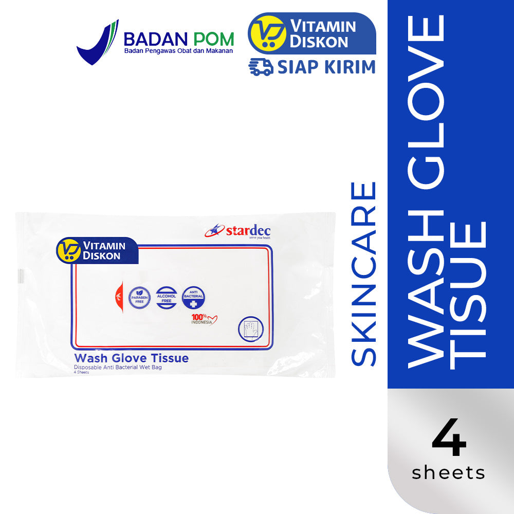 STARDEC WASH GLOVE TISSUE 1 PACK 4 SHEET