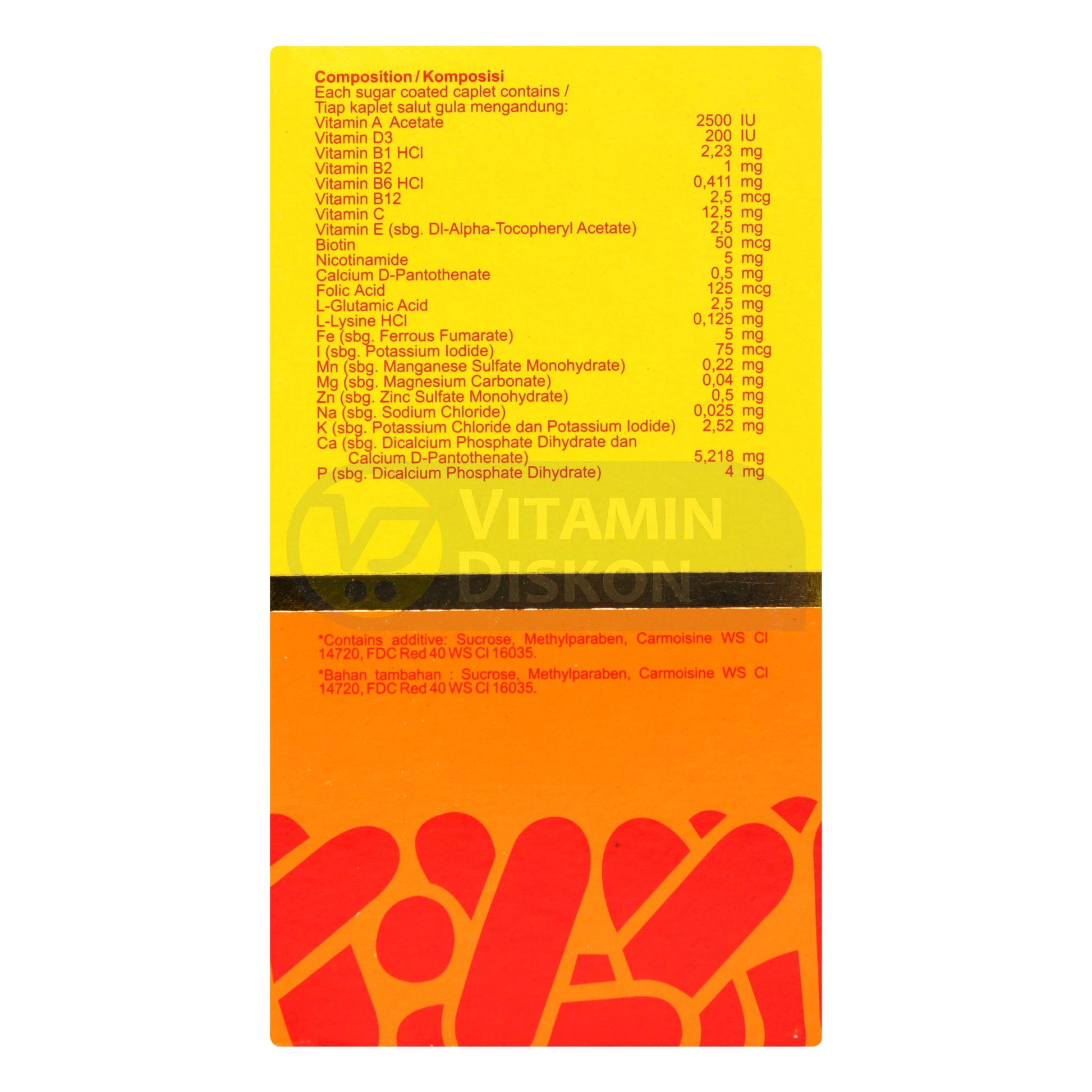 SUPRAVIT MULTI VITAMIN WITH MINERALS PLUS VITAMIN B12 ISI 60 KAPLET