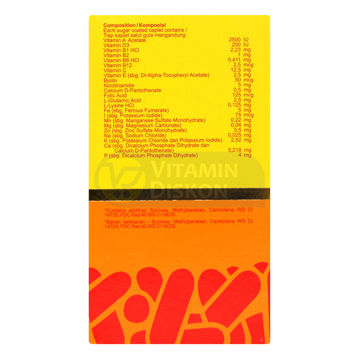 SUPRAVIT MULTI VITAMIN WITH MINERALS PLUS VITAMIN B12 ISI 60 KAPLET