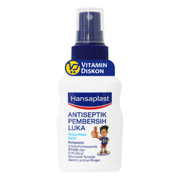 HANSAPLAST ANTISEPTIK PEMBERSIH LUKA TANPA RASA SAKIT 40 ML
