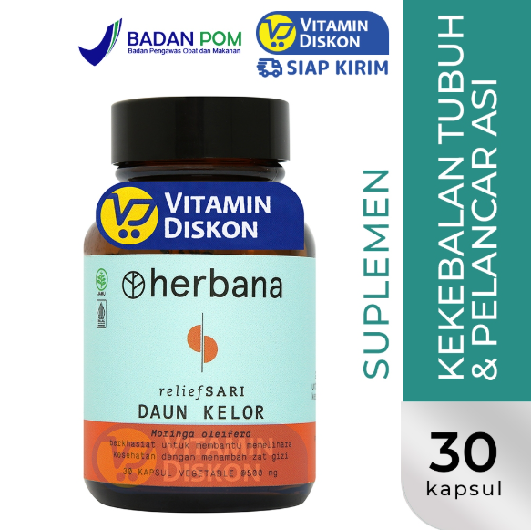 HERBANA RELIEF SARI DAUN KELOR 30 KAPSUL