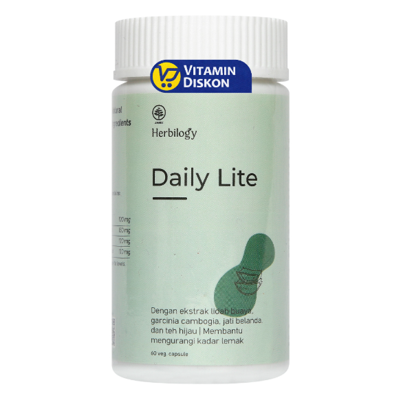 HERBILOGY DAILY LITE CAPSULE 60 PCS BTL BPOM UNTUK MENURUNKAN BERAT BADAN