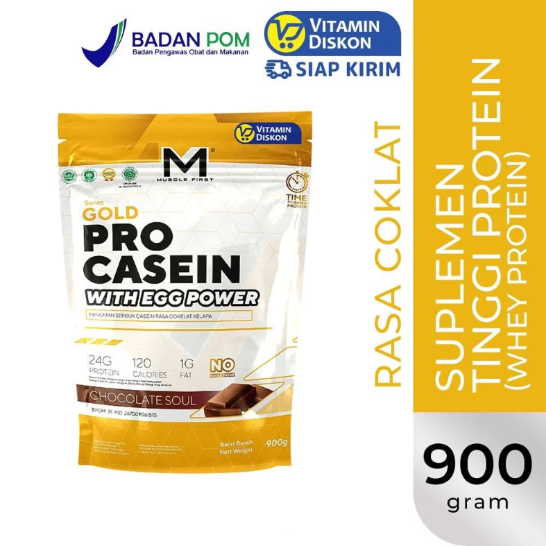 MUSCLE FIRST GOLD PRO CASEIN WITH EGG POWER 2LBS CHOCOLATE 900GR