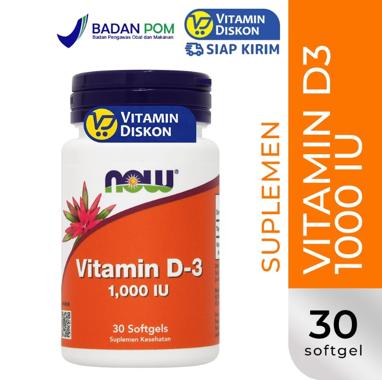 NOW VITAMIN D3 1000 IU 30 SOFTGELS