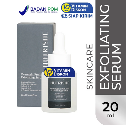 NUTRISHE OVERNIGHT FRUIT ACID EXFOLIATING SERUM 20ML