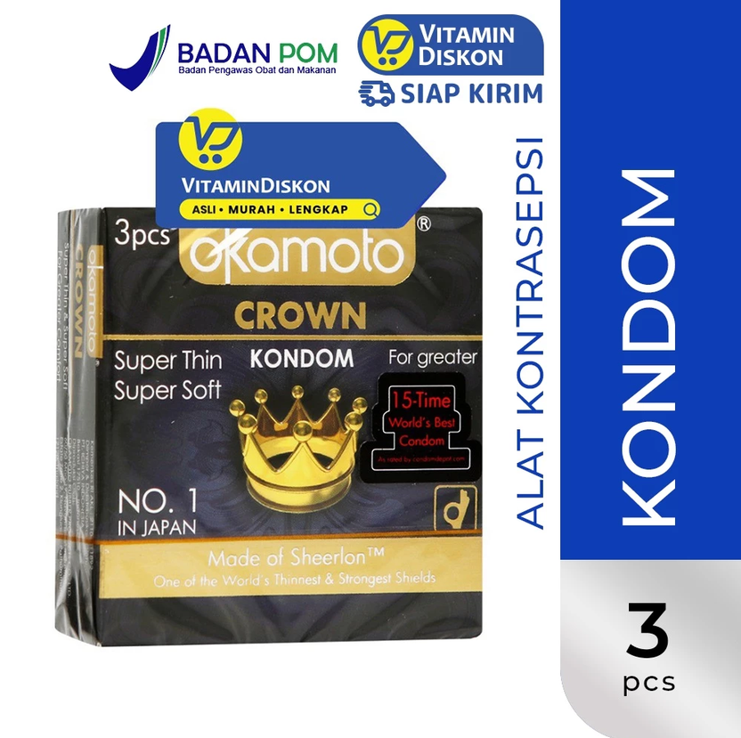Okamoto Crown Super Thin & Super Soft BPOM 3's