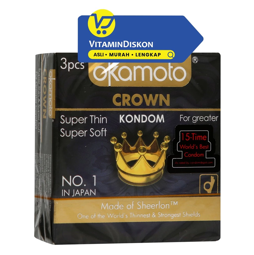 Okamoto Crown Super Thin & Super Soft BPOM 3's