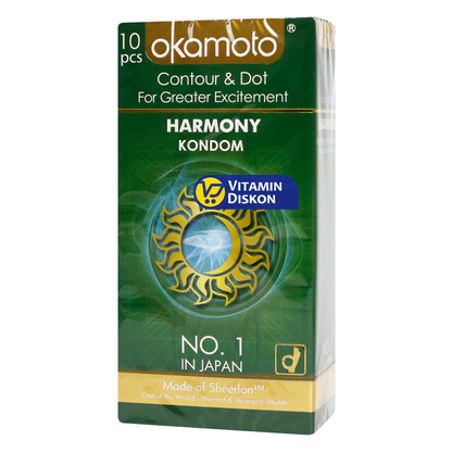 OKAMOTO KONDOM HARMONY CONTOUR AND DOT 10'S BPOM