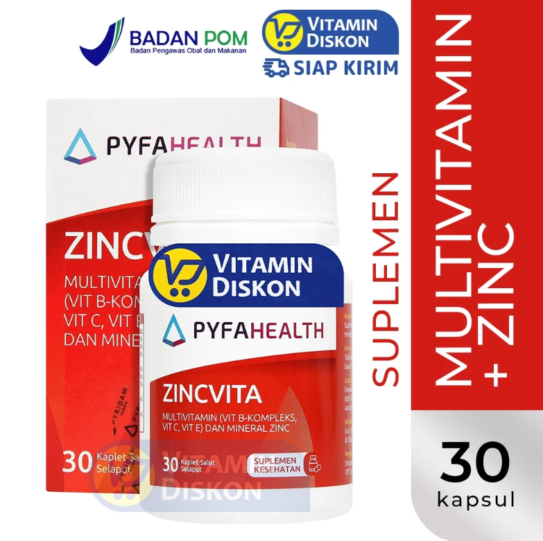 PYFAHEALTH ZINCVITA MULTIVITAMIN DAN MINERAL ZINC 30 KAPLET