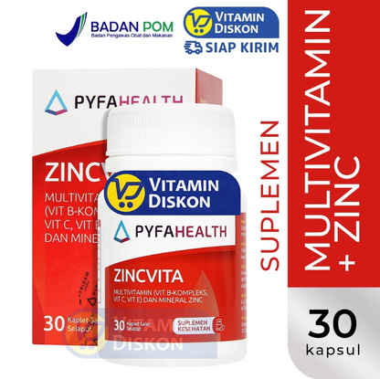 PYFAHEALTH ZINCVITA MULTIVITAMIN DAN MINERAL ZINC 30 KAPLET