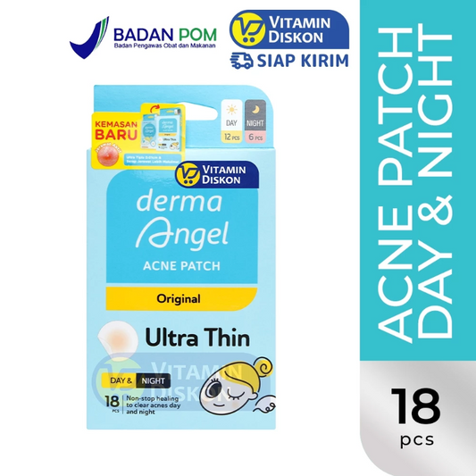 DERMA ANGEL ACNE PATCH MIX STIKER JERAWAT 18'S (12 DAY 6 NIGHT)