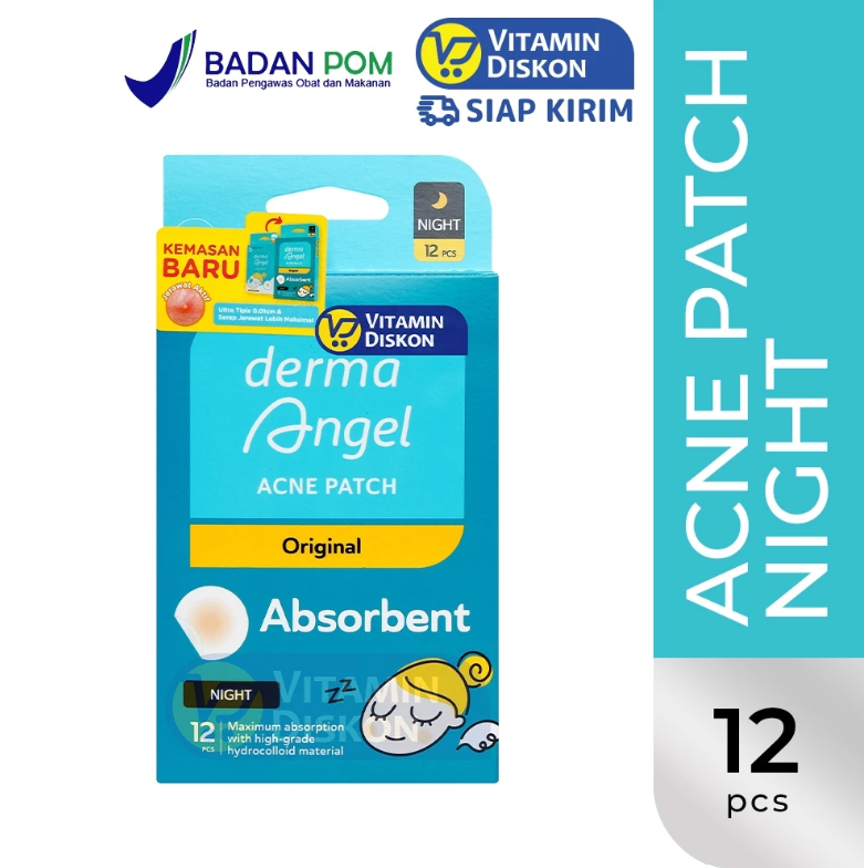 DERMA ANGEL ACNE PATCH NIGHT STIKER JERAWAT 12'S