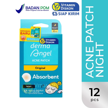 DERMA ANGEL ACNE PATCH NIGHT STIKER JERAWAT 12'S