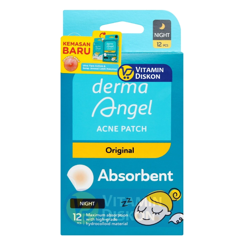 DERMA ANGEL ACNE PATCH NIGHT STIKER JERAWAT 12'S