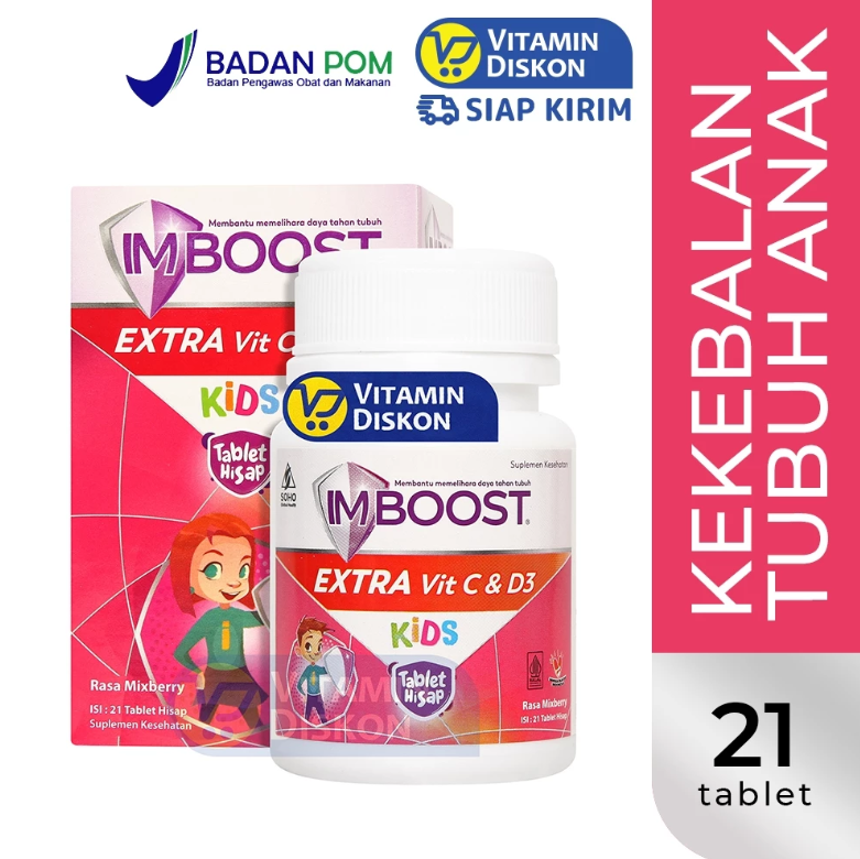 IMBOOST KIDS TABLET HISAP MIXBERRY 21 TABLET (2 TAHUN KE ATAS)