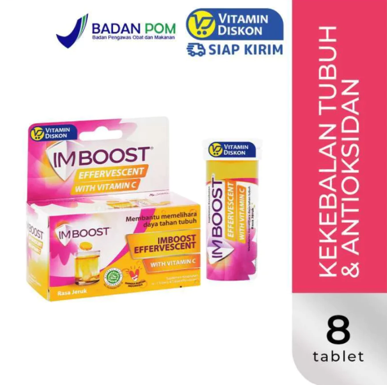 IMBOOST EFFERVESCENT WITH VITAMIN C 500MG 8'S TABLET RASA JERUK