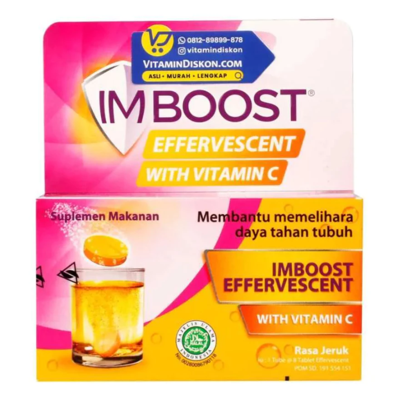 IMBOOST EFFERVESCENT WITH VITAMIN C 500MG 8'S TABLET RASA JERUK