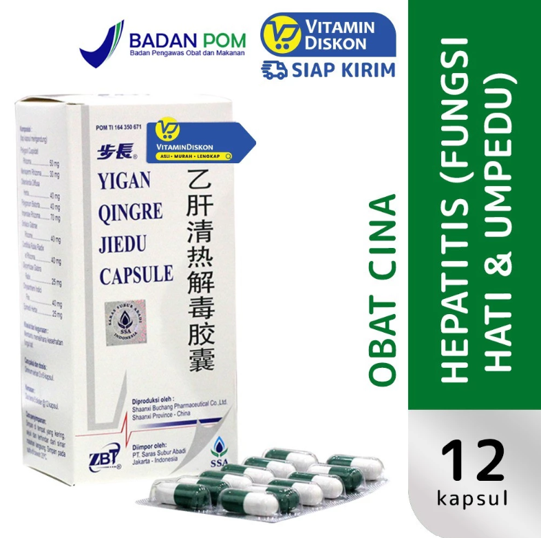 BUCHANG YIGAN QINGRE JIEDU OBAT HEPATITIS B 12 CAPS SSA